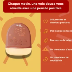 Morphée Sun réveil simulateur d'aube et crépuscule et citations inspirantes