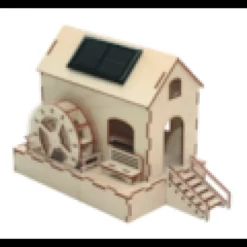 Moulin à eau solaire bois à construire