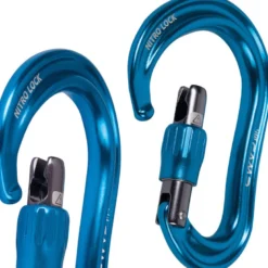 Mousqueton hms à vis camp nitro lock bleu