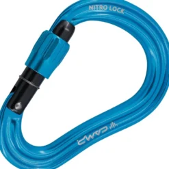 Mousqueton hms à vis camp nitro lock bleu