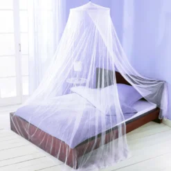 Moustiquaire suspendue lit double polyester maille serrée structure pliable
