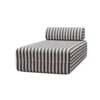 Méridienne modulable - tissu extérieur à rayures Anthracite