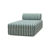 Méridienne modulable - tissu extérieur à rayures Vert foncé et Blanc