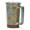 Mug fleuri en céramique Beige