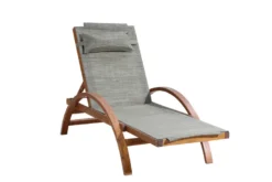 Naari transat en bois et toile pvc gris olive