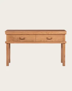 Nara- console en bois avec 2 tiroirs 130 cm