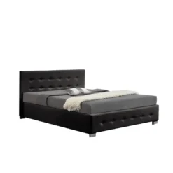 Newington lit coffre 140 x 190 cm noir
