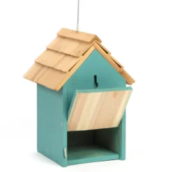 Nichoir bleu en bois