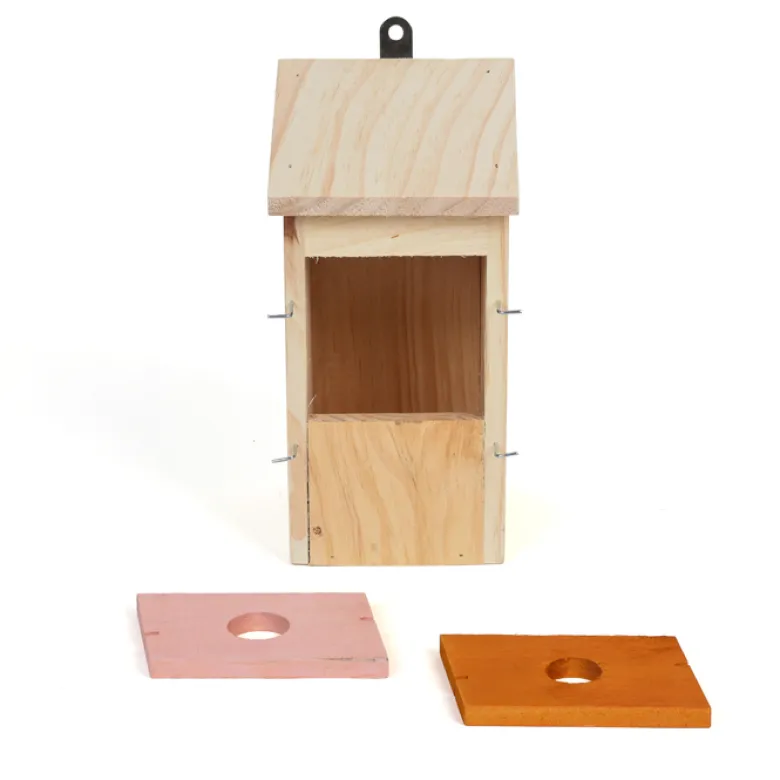 Nichoir en bois de pin artisanal adapté à plusieurs espèces d'oiseaux