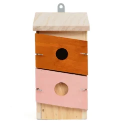 Nichoir en bois de pin artisanal adapté à plusieurs espèces d'oiseaux