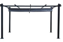 Nila pergola auto-portée 3 x 4 m avec toile rétractable grise