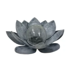 Nénuphar solaire métal vieilli