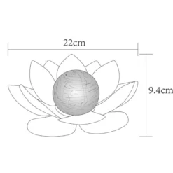 Nénuphar solaire métal vieilli