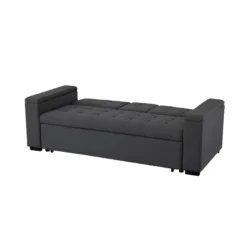 Noho canapé convertible 3 places en tissu gris foncé