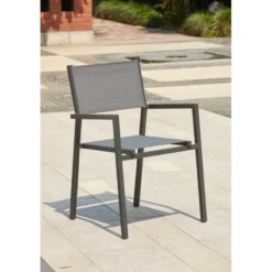 Olhao console extensible et 6 chaises en aluminium