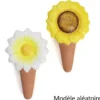Olla d’arrosage en terre cuite fleurs