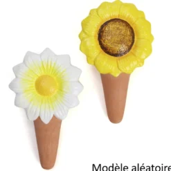 Olla d’arrosage en terre cuite fleurs