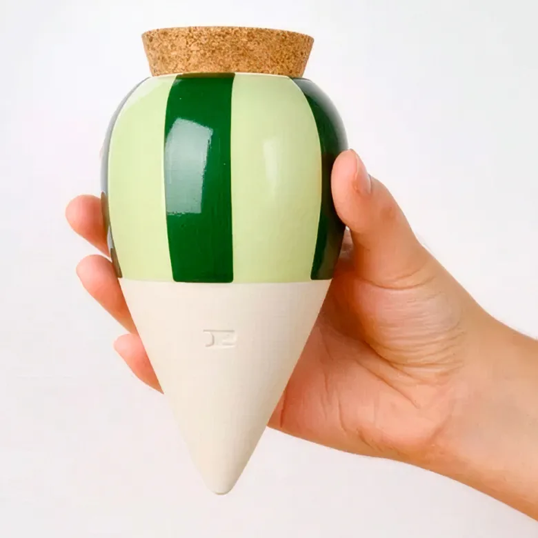 Olla en céramique Pépin Vert et lilas