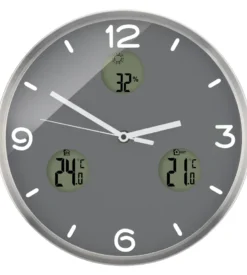 Optus mytime io nx horloge murale radio pilotée avec mesure de temperature et hu