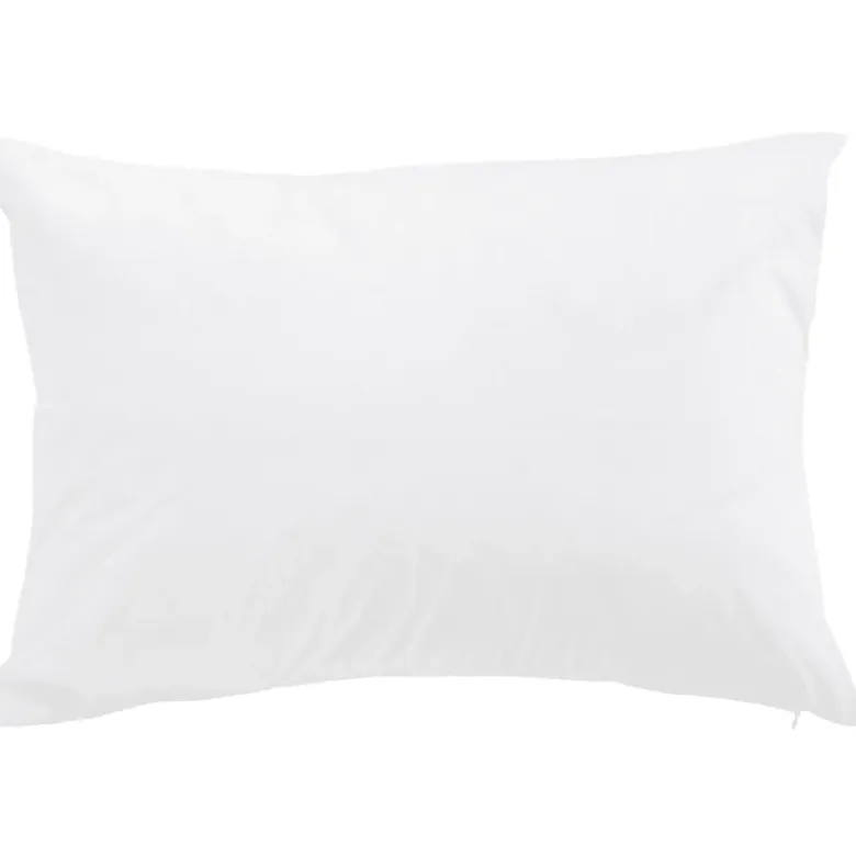 Oreiller de sommeil en kapok, housse coton respirante us standard blanc