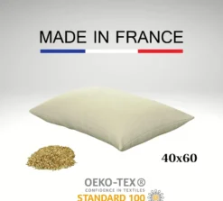 Oreiller en balles d'épeautre bio 40x60