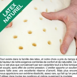 Oreiller en latex naturel d'hévéa - 45 x