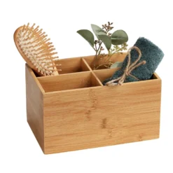 Organisateur à maquillage en bambou