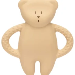 Ourson de dentition en caoutchouc naturel sable