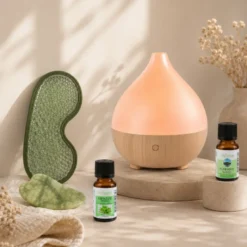 Pack fraîcheur : diffuseur leo, gua sha jade, masque yeux & huiles