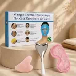 Pack fraîcheur visage & corps : masque gel, caudale & gua sha quartz
