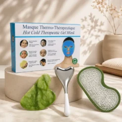 Pack fraîcheur visage & corps : masque gel, caudale & gua sha jade