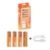 Pack 4 piles AAA rechargeables USB