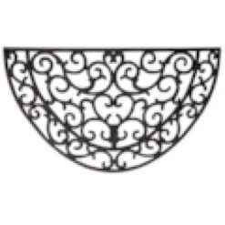 Paillasson tapis caoutchouc demi-lune - 68 x 40 cm - esschert design