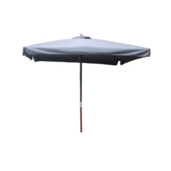 Palawan parasol gris droit rond 3 x 3 m