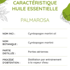 Palmarosa bio - huile essentielle