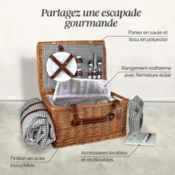 Panier de pique-nique pour 2 - gris
