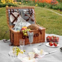 Panier de pique-nique pour 4 - gris