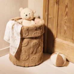 Panier de rangement miffy jacquard teddy biscuit (35 x 30 cm)