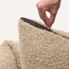 Panier en effet bouclette l - beige