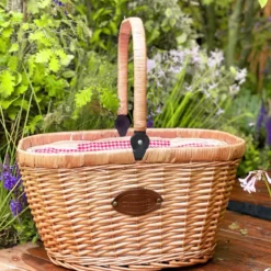Panier galcière chantilly vichy rouge