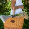 Panier glacière en osier chantilly bleu