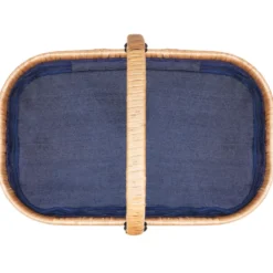 Panier glacière en osier chantilly bleu