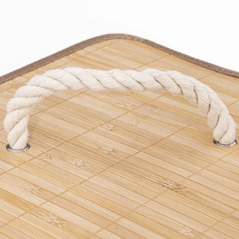 Panier à linge 48l angle bambou
