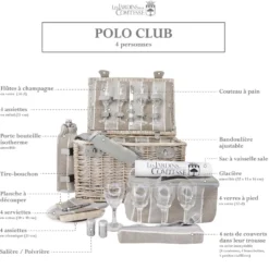Panier pique-nique polo club - 4 pers.