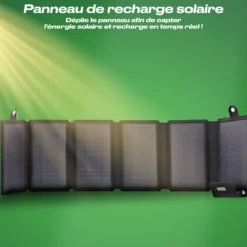 Panneau de recharge solaire pliable