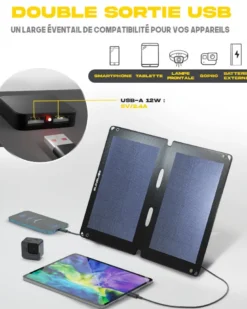Panneau solaire 12w léger et incassable