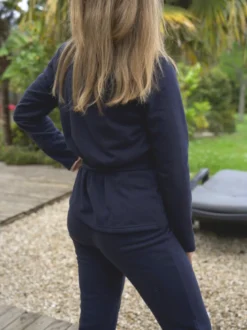 Pantalon pyjama cigogne long bleu marine (>1,70m) XL