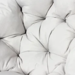 Papasan fauteuil effet rotin avec coussin