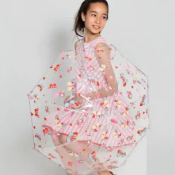 Parapluie enfant transparent papillon