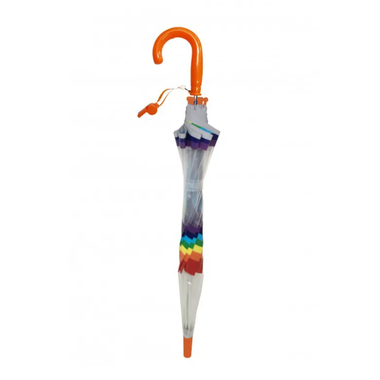 Parapluie enfant transparent arc en ciel
